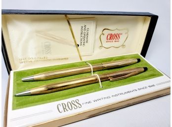 12k Gold Filled Cross Pen And Pencil Set