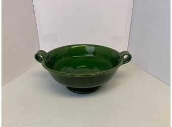 Round Porcelain Bowl W/handles