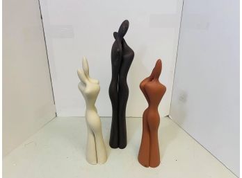 Lot Of 3 Stylized Figures Of Lovers