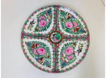 Porcelain Plate In Rose Medallion Design