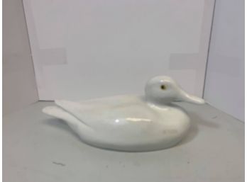 Decorative White Porcelain Duck
