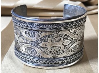 (J11) Amazing Vintage Sterling Silver / 925 Cuff Bracelet  - Very Pretty Piece