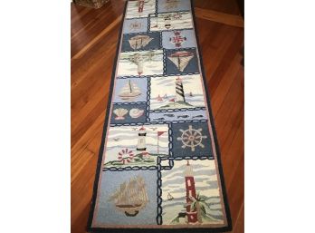 Fantastic Nautical Theme 'Rag Runner' - Great Quality - (Over Seven Feet Long) NICE PIECE !