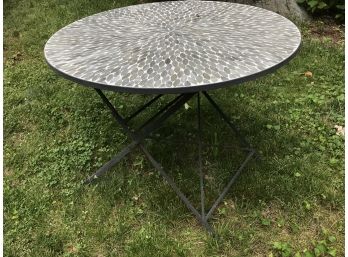 Fantastic Wrought Iron 'Glass Tile' Top Table - Very Well Made - Very Nice Piece ! VERY WELL MADE !