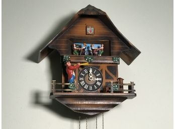 Antique Large 'Black Forest' Coo-Coo Clock W/Weights & Pendulum  - Nice Vintage Piece !