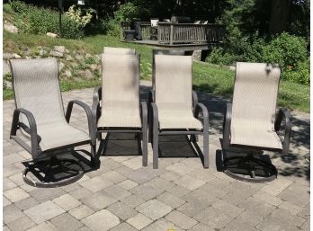 Great Set Of Six Outdoor Chairs (Four Regular - Two Swivel) NICE GROUP - SUMMERS HERE !