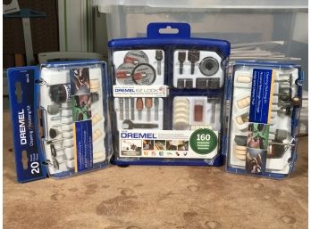 (T72) BIG All Brand New DREMEL Accessories Lot (Three Packages) OVER 175 PIECES ! ! !  NEW NEW NEW