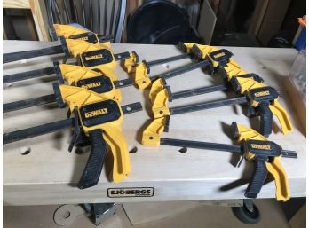 (T11) Group Lot Of Ten (10)  DeWalt Squeeze Clamps - All LIke New - Great Lot !