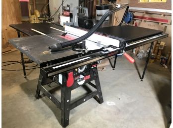(T51) HUGE 'Saw Stop 10' Contractor Saw W/Two HUGE TABLES - Model CNS175 - PAID $2,000