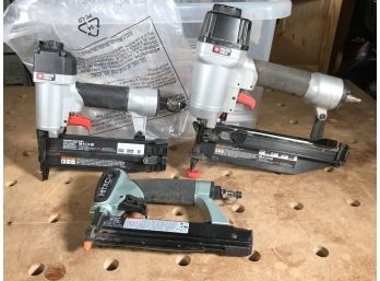 (T79) Three (3) Pneumatic Nailers - Two Porter Cable & One Hitachi ALL GREAT CONDITION !