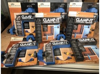 (T65) Group Lot Of Eight (8) ROCKLER 'Clamp-It'  Corner Clamps & Assembly Squares (Retail $38 Each)
