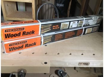 (T10) Two (2) BRAND NEW IN BOX Port-a-Mate Wood Racks - For Wood Storage GREAT ITEM ! PBR-001