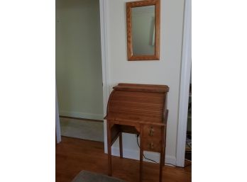 Roll Top Desk And Mirror