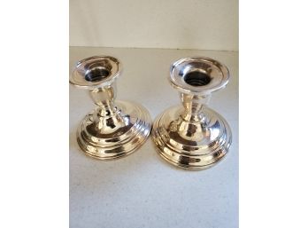 International Sterling Silver Candle Holders