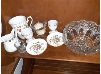 Assorted Saucers, Cups, Bowls And More