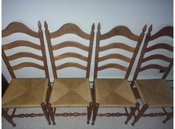 Ladder Back Rush Dining Chairs