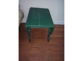 Painted Green Dropleaf Side Table
