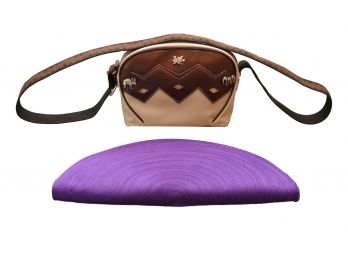 Soco Paris Shoulder Bag + Sharif Purple Clutch