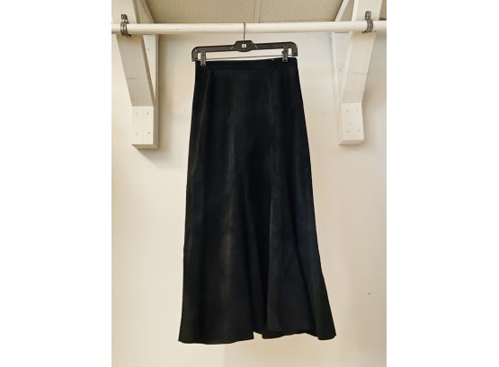 Maxima For Anne Taylor Suede Leather Skirt, Size 8