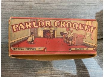 Antique Collectible Parlor Croquet Game
