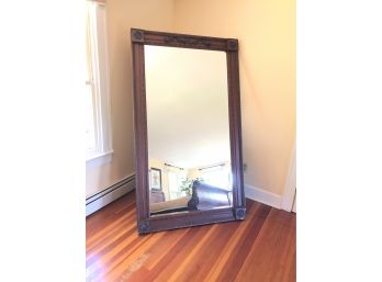 WOW! Giant 6 Ft. Red & Blue Framed Mirror From Buying & Design, Florence Italy SPA