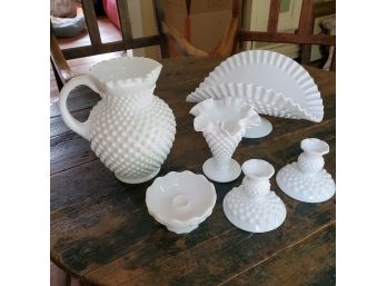 Amazing Vintage Hobnail White Milk Glass Collection!