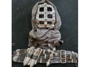 Lot Of (2) Scary Masks With Weapon Belt Accessories