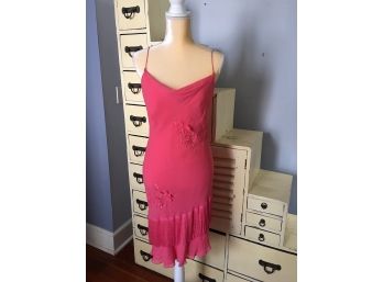 Vintage Cache 100% Silk Dress - Pink! Size 6