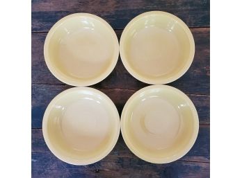 Set Of (4) Vintage Fiesta Ware Yellow Bowls - USA