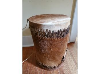 Sounds Great! Animal Skin Covered Drum -- Needs Repair