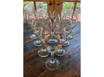 Set Of (10) Wine Glasses - Substantial Heft!