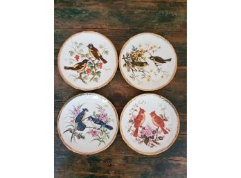 Norleans Japan Set Of (4) Beautiful Bird Plates - Salad / Dessert Size