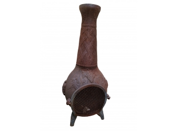 Vintage Wrought-Iron Grape / Vine Chiminea - Garden Element!