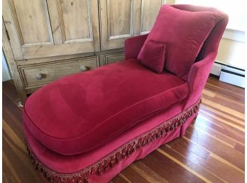 Lounge Time! Vintage Red Chaise