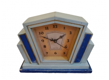 Classic Art Deco Electric Clock - Needs Repair / Great Lines!