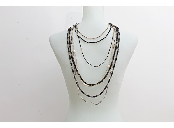 Group Of Seven Quality Beaded Necklaces