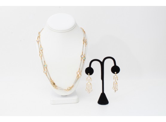 Lovely Austrian Crystal Necklace & Earring Set