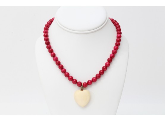 Heart Form Pendant Necklace
