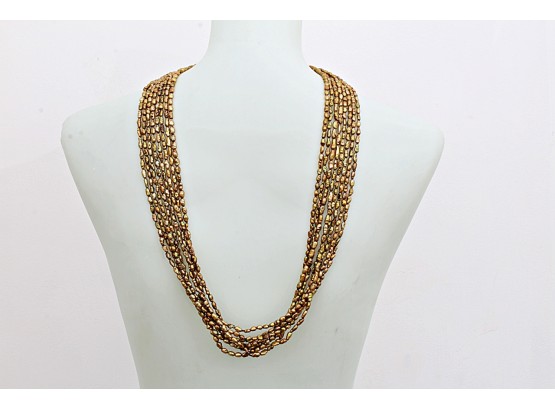Eight Strand Seed Pearl Necklace
