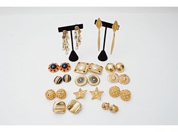Thirteen Pairs Of Quality Clip On Earrings