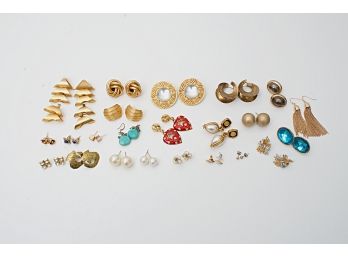 Twenty Three Pairs Of Pierced Earrings, Some Designer