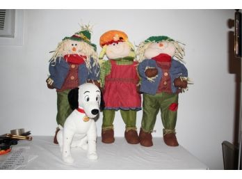 Three Scarecrows And A Dalmation