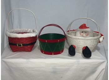 Three Christmas Baskets