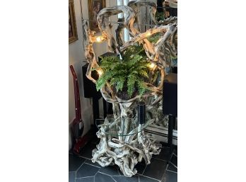 Fantastic Driftwood Table With Lights