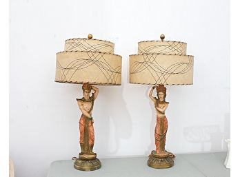 Pair Vintage Barbara Baldwin Table Lamps