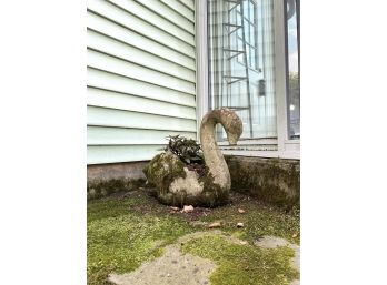 Antique • Concrete Garden Art • Swan
