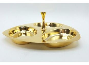Mid Century 24k Gold Plated L'heure D'or By VA Serving Tray