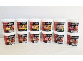 Twelve Containers Of Camerons Smoker Wood Chips & Pellets