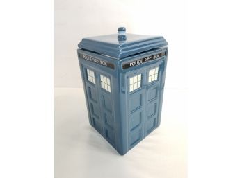 Doctor Who Tardis Collectible Ceramic Cookie Jar - Dr. Who Police Box With Lid