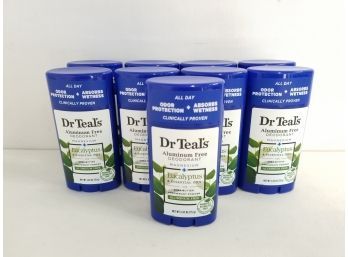 Nine Dr. Teal's Aluminum Free With Magnesium & Eucalyptus Deodorant Sticks
